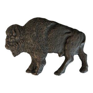 Vintage Cast Iron Buffalo Bison Rustic Western Wall Decor